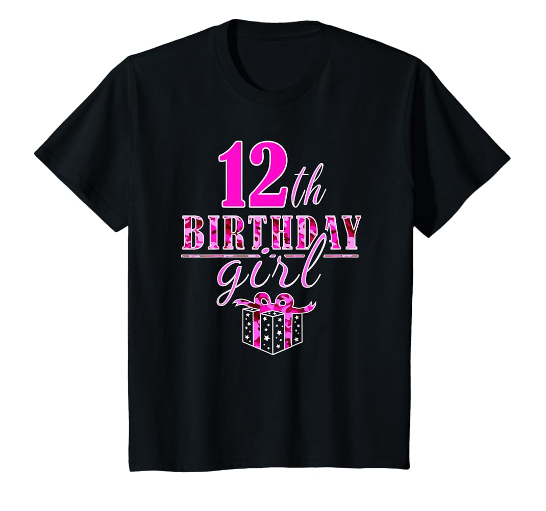 Amazon.com: Kids 12th Birthday Shirt Girls Birthday Outfit